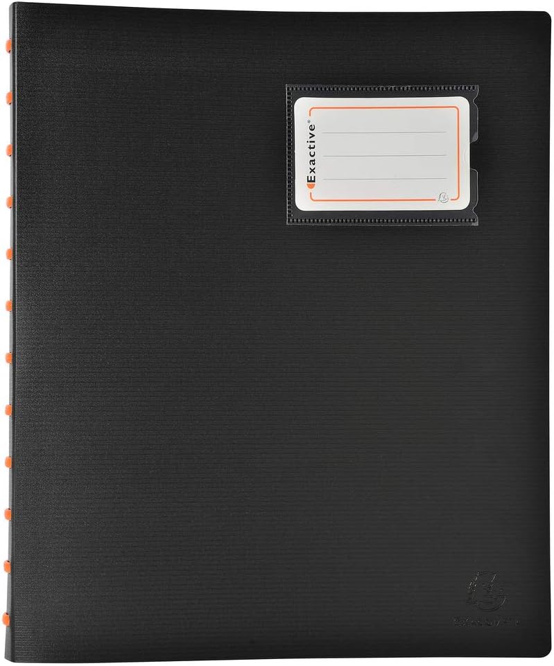 Detalle de Exacompta 86334E - Protège-documents Exactive amovible à anneaux, 60 vues, 30 pochettes A4, noir