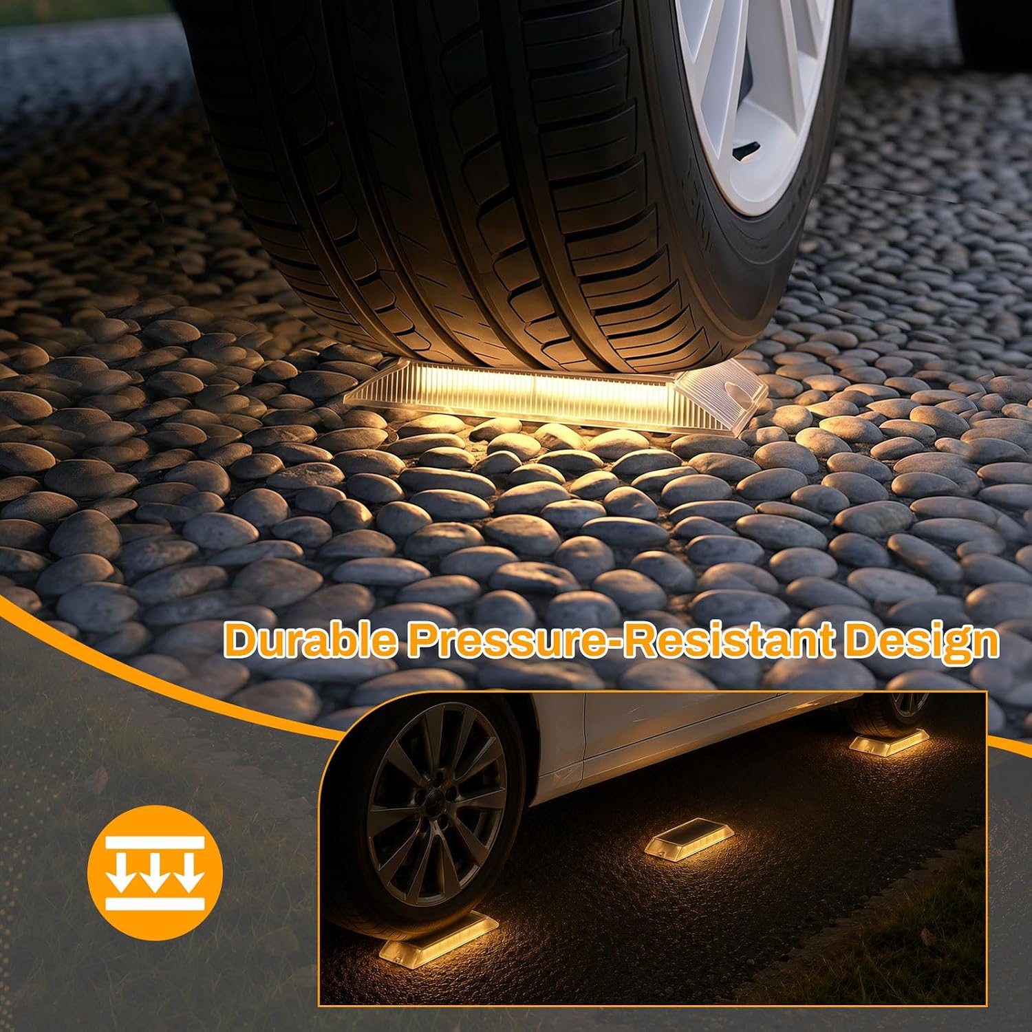 Detalle de Lacasa Luci Solari Esterno Giardino 8 Pezzi – Segnapasso Solare 2 in 1, Bianco Caldo e Bianco Freddo, IP66