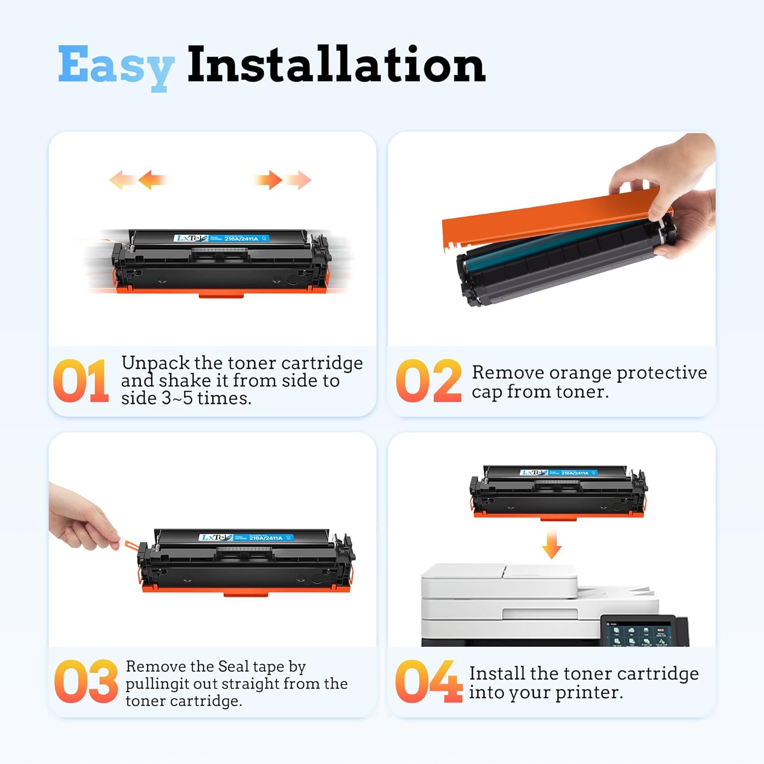 Thumbnail 3 de LxTek 216A con chip (4-pack) compatibile HP W2410A/W2411A/W2412A/W2413A per HP Color LaserJet Pro MFP M183fw/M182