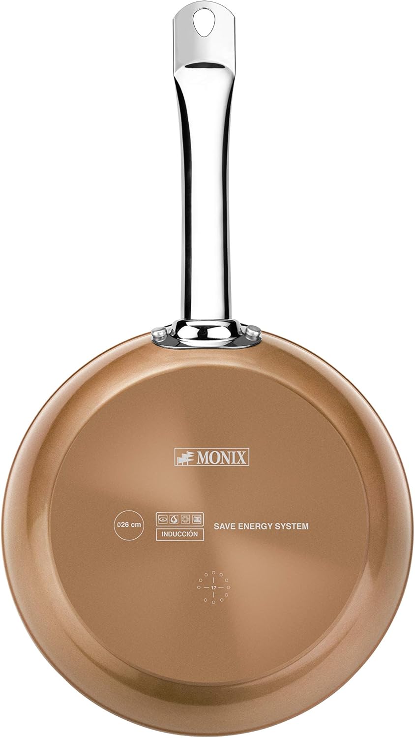 Detalle 2 de MONIX Copper Set 3 Sartenes Antiadherentes 🥘 y Duraderas