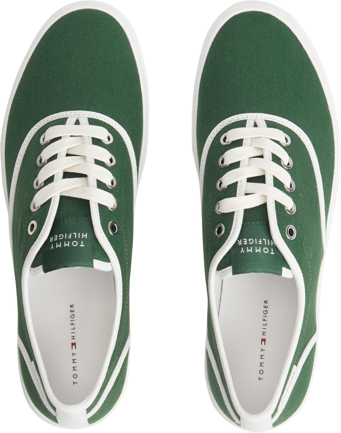 Detalle de Tommy Hilfiger Men's TH Vulc Cup Long Lace Canvas Low Top