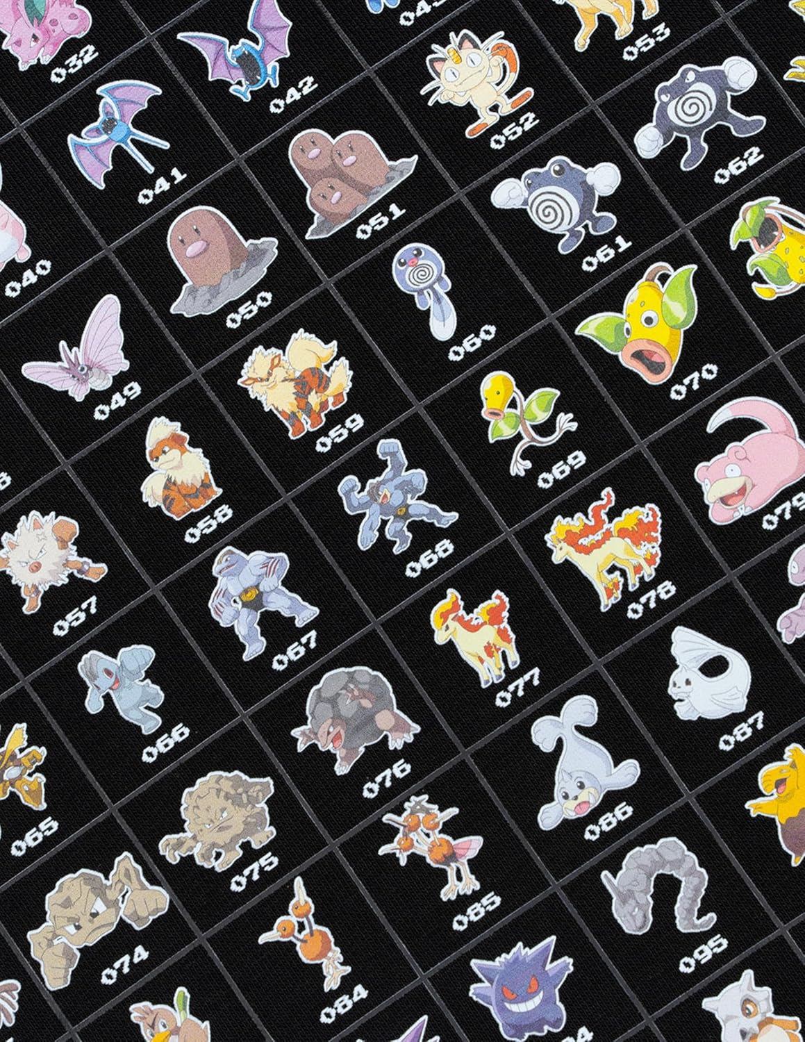 Detalle de Dolly Noire Pokémon Pokédex Hoodie Nero – Unisex, Felpa in Cotone Misto con Ricamo, Collezione Ufficiale