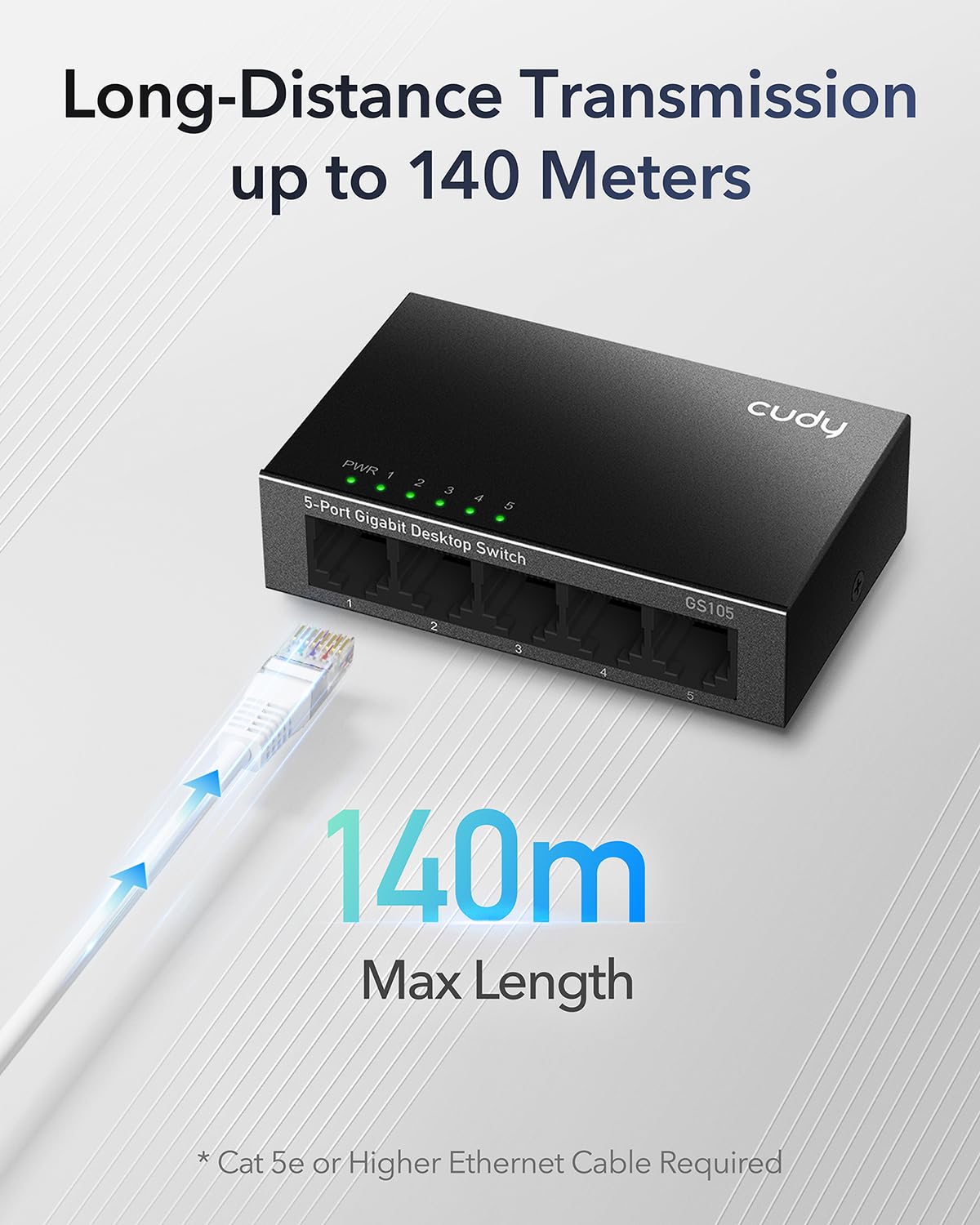 Detalle de Cudy GS105 Switch 5 Puertos Gigabit