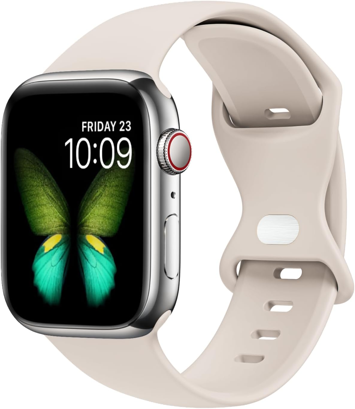 Detalle de Tighesen Sport Band for Apple Watch Ultra & Series (38–49mm) – Silicone Comfort & Secure Pin-and-Tuck