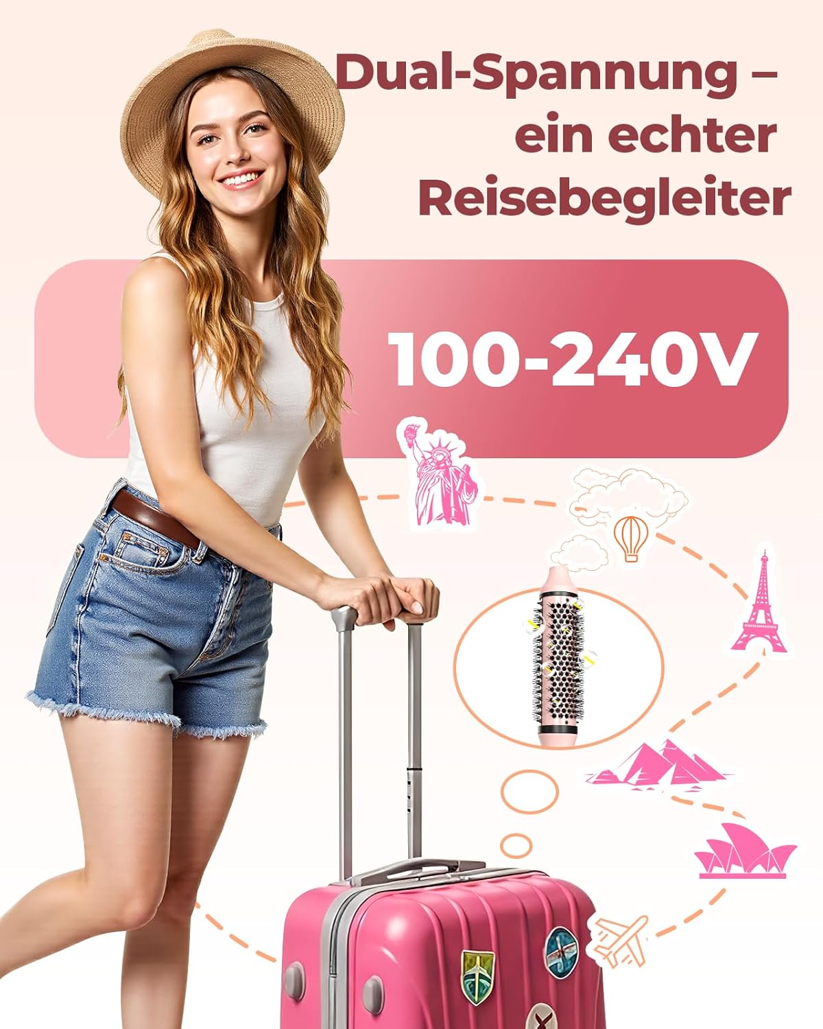Thumbnail 1 de Bopcal Thermal Brush 3-in-1 MS-C257 – Thermobürste mit Digital-Display, Ionentechnik und 6 Temperaturstufen