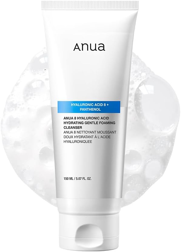 Detalle de Anua Hydrating Gentle Foaming Cleanser: Daily Face Wash for Dry & Sensitive Skin