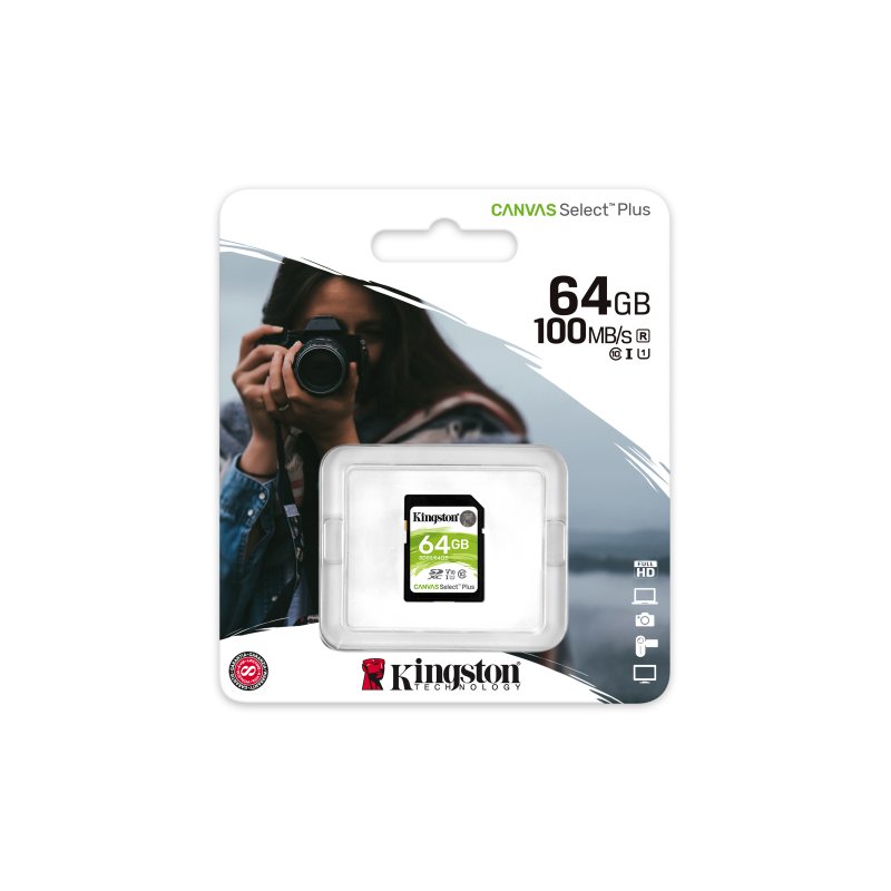 Thumbnail 1 de Kingston Canvas Select Plus SDXC 64GB UHS-I Clase 10