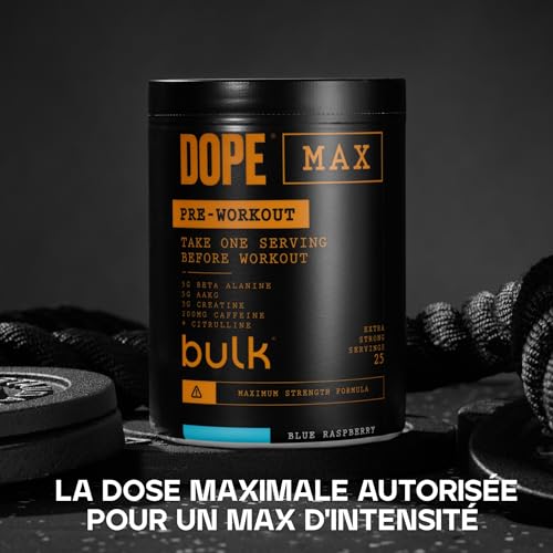 Thumbnail 1 de Bulk Dope Max Poudre Pré-Entraînement – 563 g, Blue Raspberry