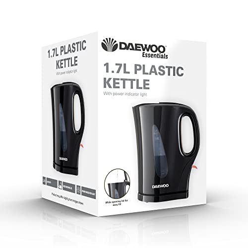 Detalle de Daewoo Essentials 1.7L Fast Boil Electric Kettle – Black