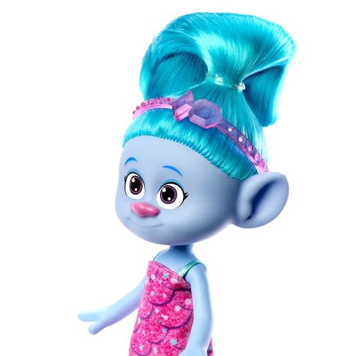 Detalle de Mattel Trolls 3 Muñeca Chenille Pelo Azul 🎉 - Juguete +3 años