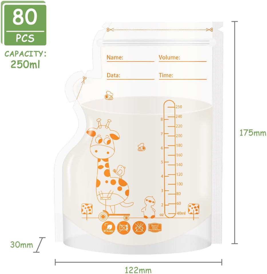 Detalle de Aolso 80 Sacchetti Latte Materno 250 ml: conservazione sicura e comoda