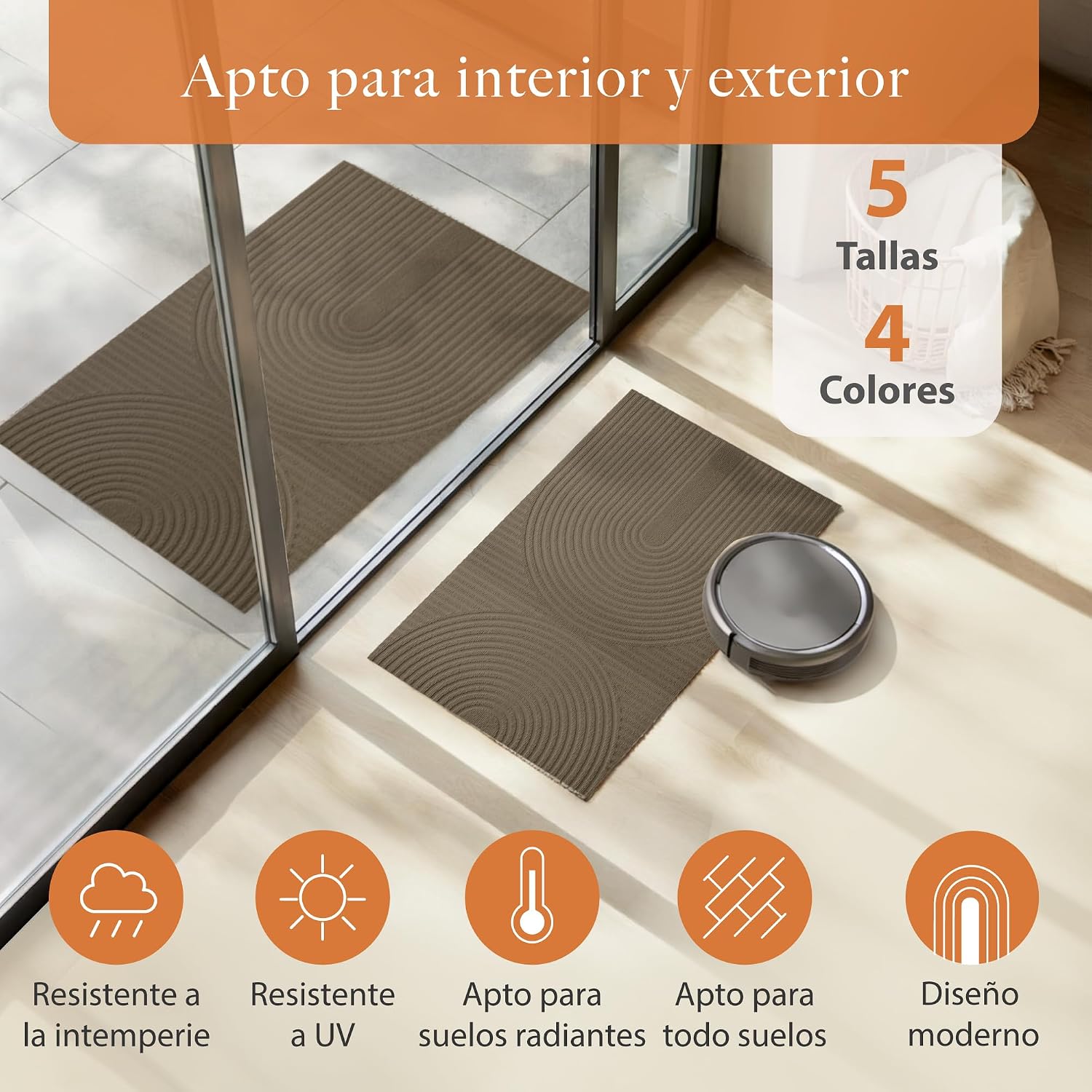 Detalle 2 de Zenacasa Felpudo 70x120 cm para entrada 🧽