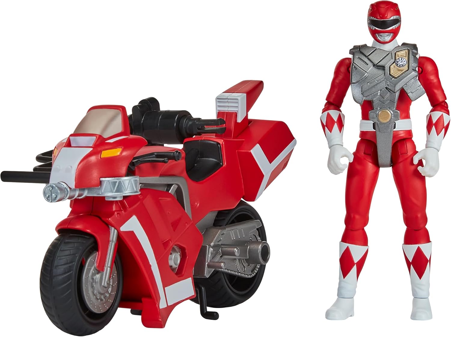 Thumbnail 1 de Power Ranger Véhicule Deluxe avec Figurine 15 cm – Ranger Rouge (Jason Lee Scott)
