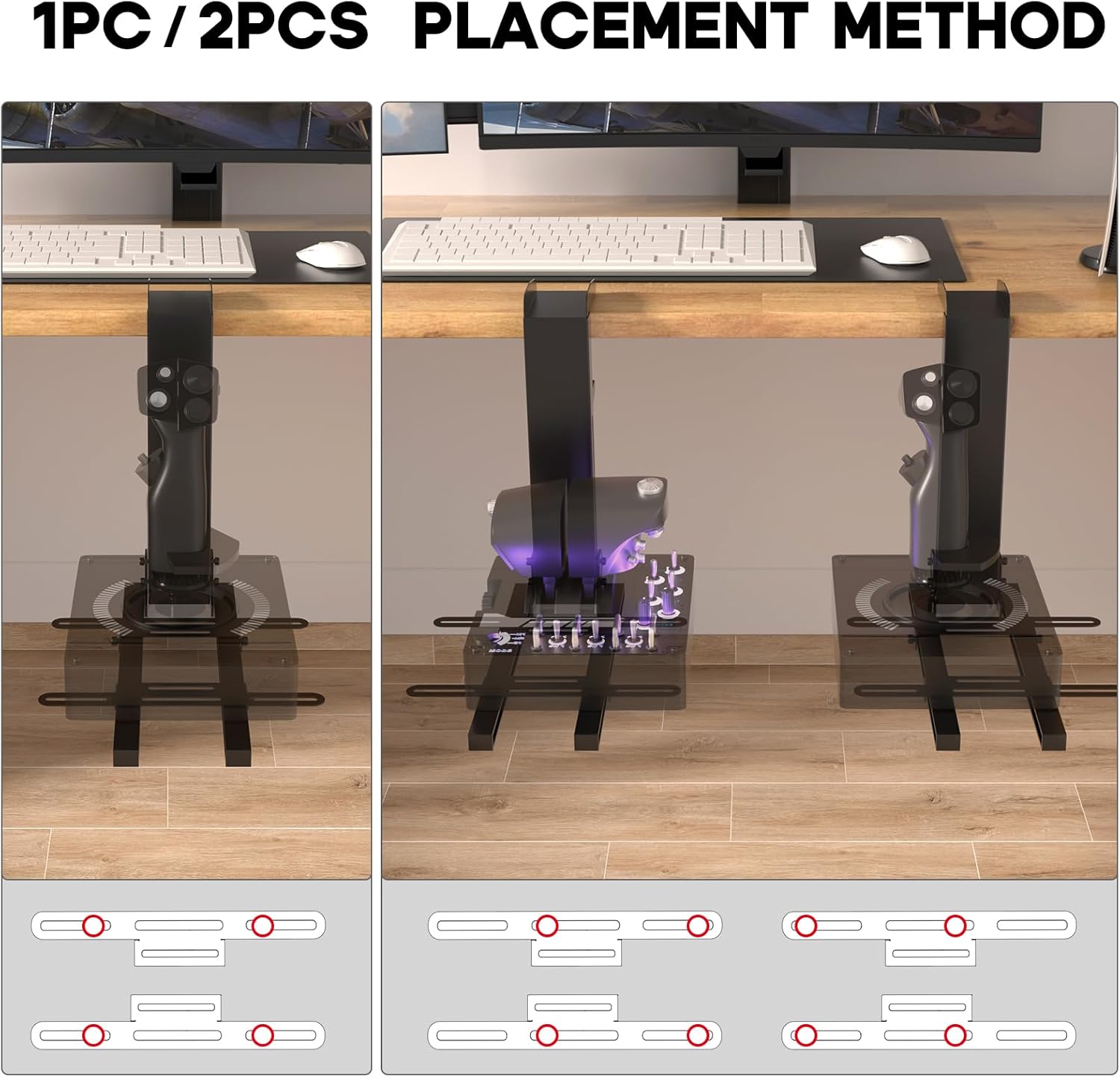 Thumbnail 3 de DIWANGUS UK Hotas Desk Mount for HOTAS joysticks