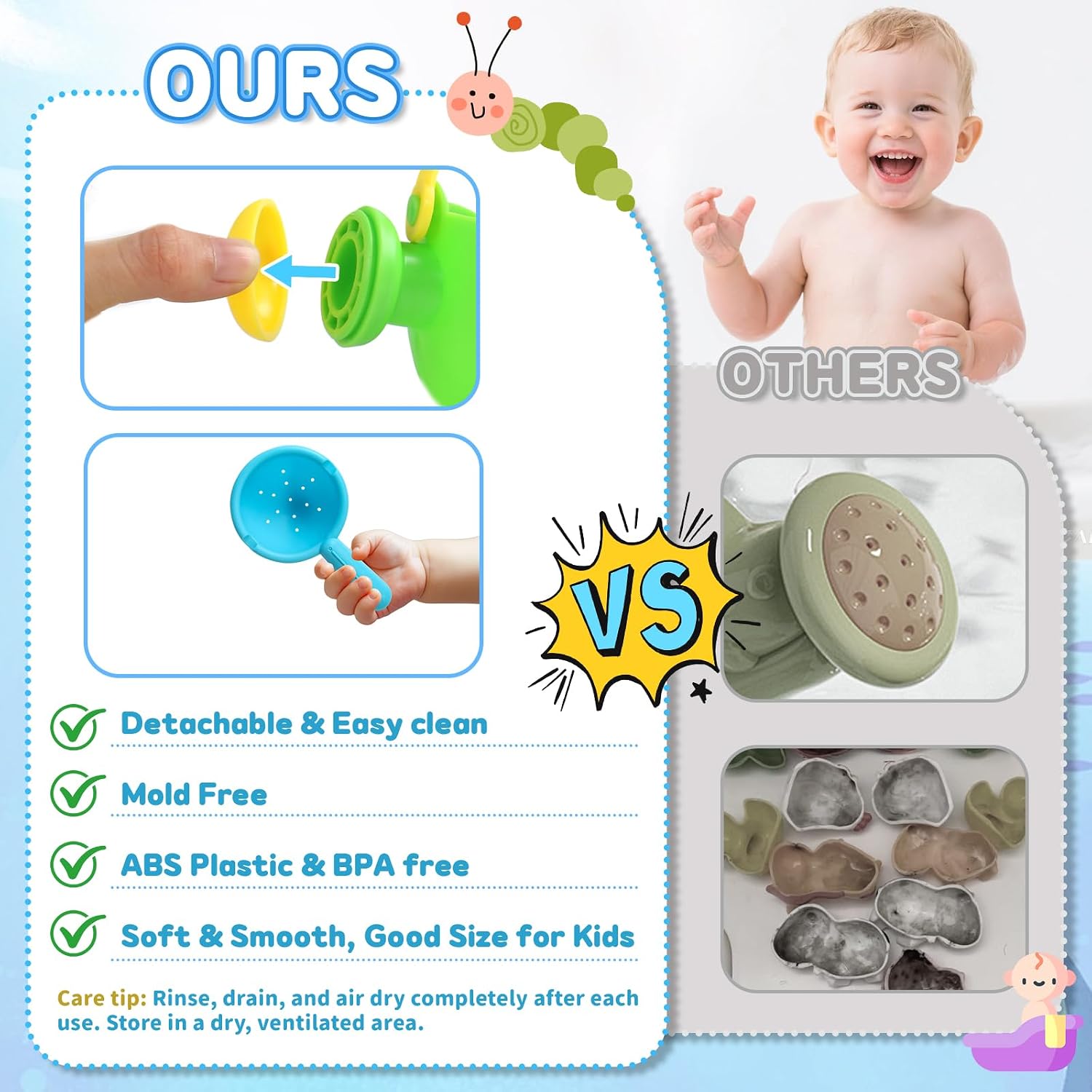 Thumbnail 1 de Bath Toys Caterpillar Set 13 PCS for 1 Year Old