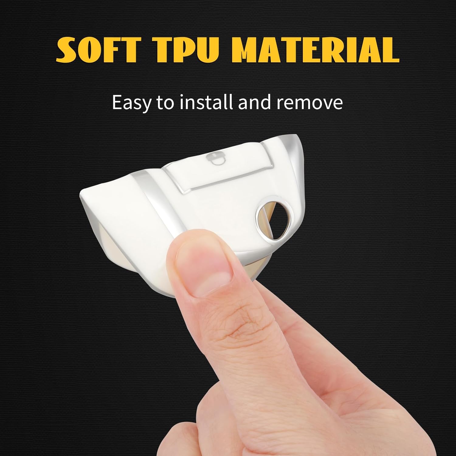 Thumbnail 4 de OFF WE GO car key cover case (TPU) for Land Rover Range Rover Sport, LR3 and Discovery 3 – White Silver