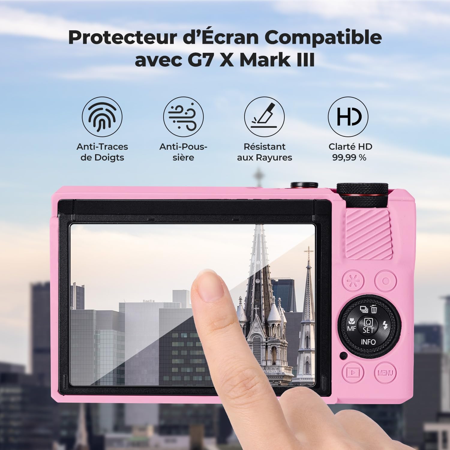 Thumbnail 6 de K&F CONCEPT Coque de Protection en Silicone pour Canon PowerShot G7X Mark III / G7X3 – Rose