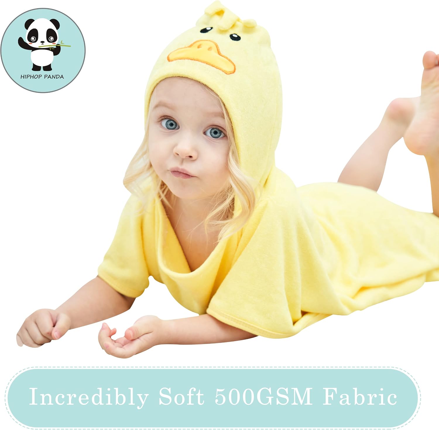 Detalle 2 de HIPHOP PANDA Hooded Baby Towel, 500 GSM