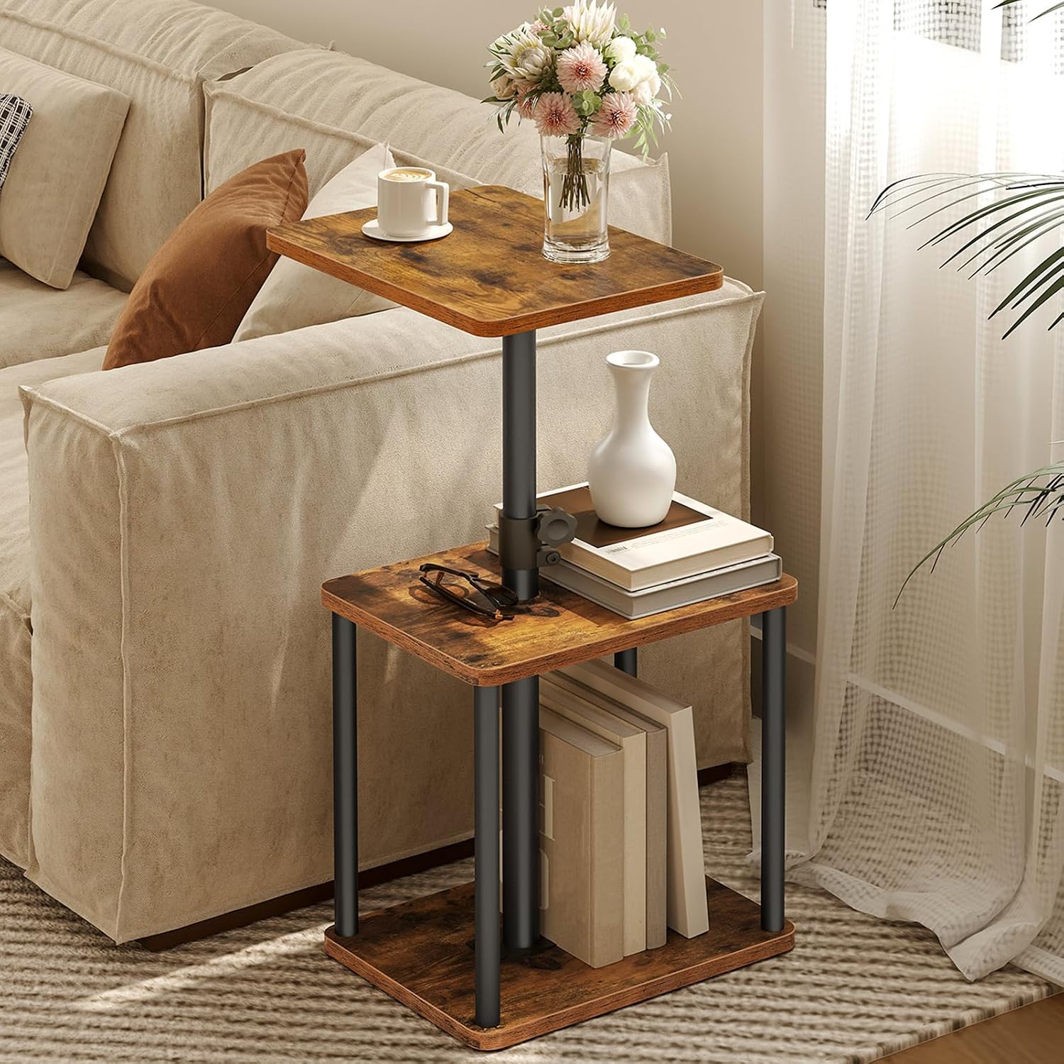 Detalle de HOOBRO Rotating End Table BF239BZ01