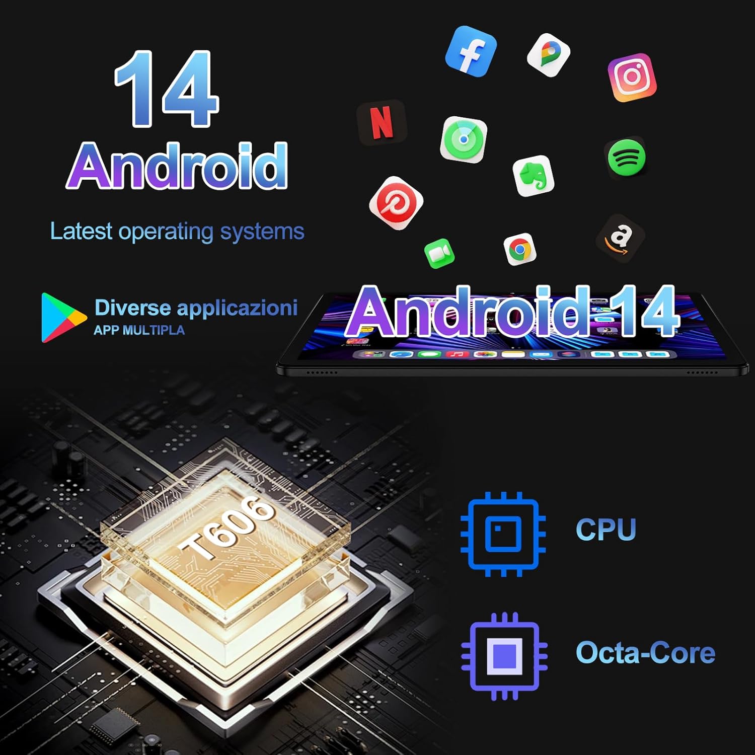Thumbnail 2 de Tablette Android DMOAO D2 11" | Android 14, 20Go RAM, 128Go ROM, Widevine L1