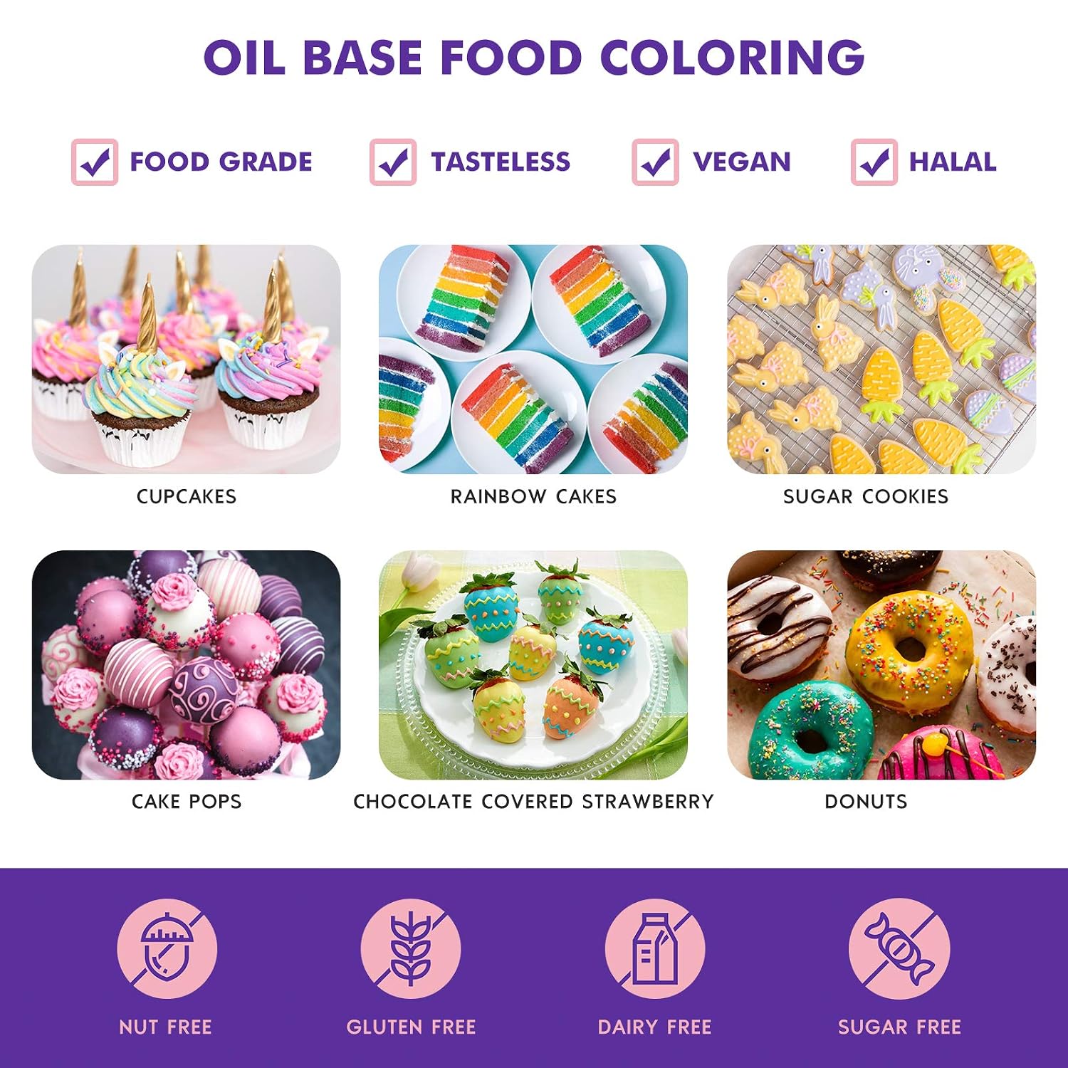 Thumbnail 1 de Nomeca Oil-Based Food Coloring for Chocolate, 10 Colors, .35 fl oz Bottles