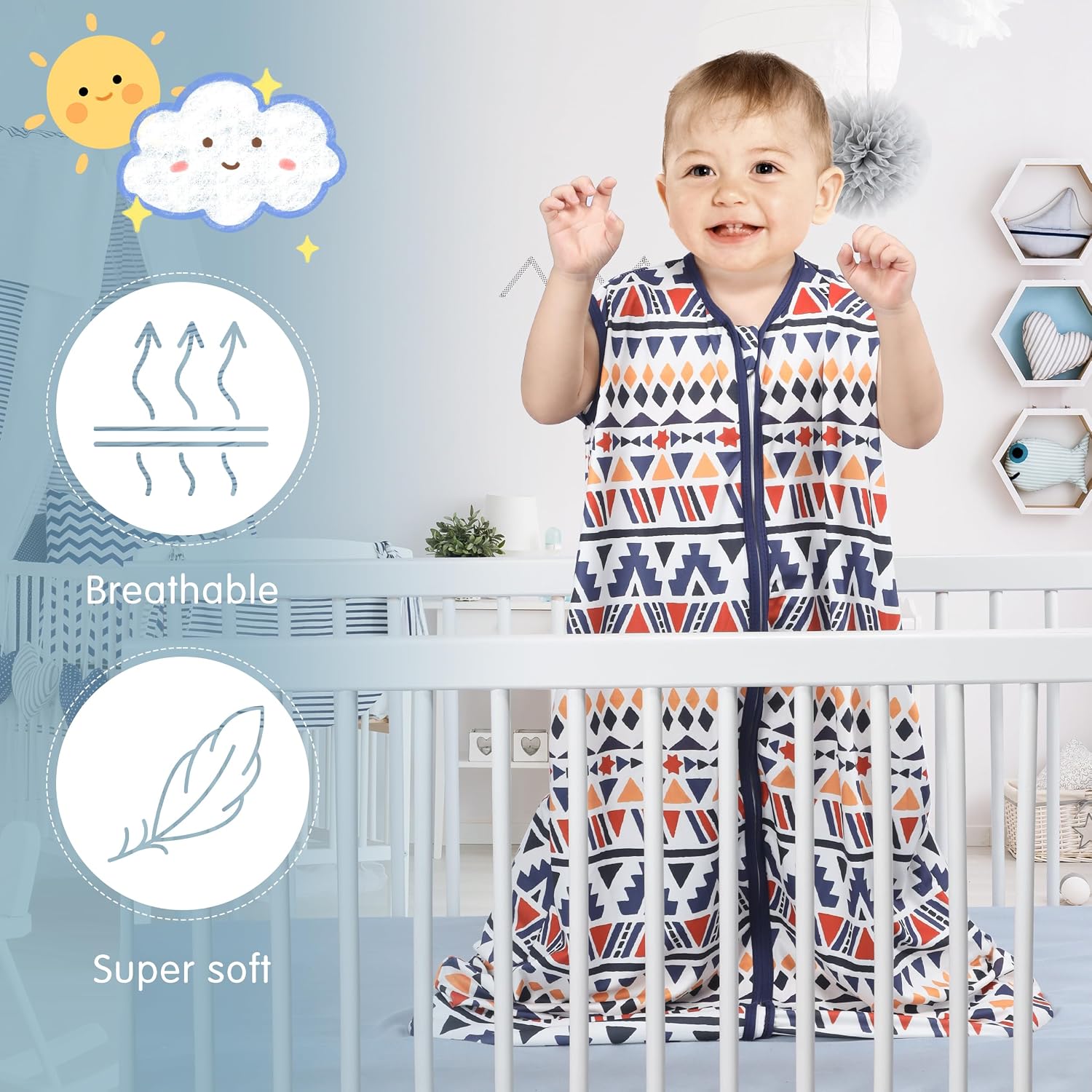 Detalle de BSTOPPT Baby Sleep Sacks, 6–12 Months