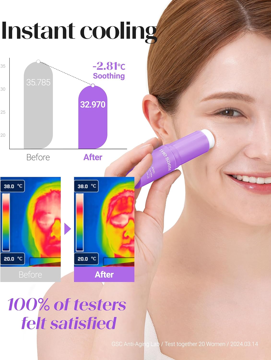 Thumbnail 3 de THE SAEM Stick Yeux Peptide Hydratant Islande — Baume Regard Élastifiant, Rafraîchissant et Hydratant 11 g