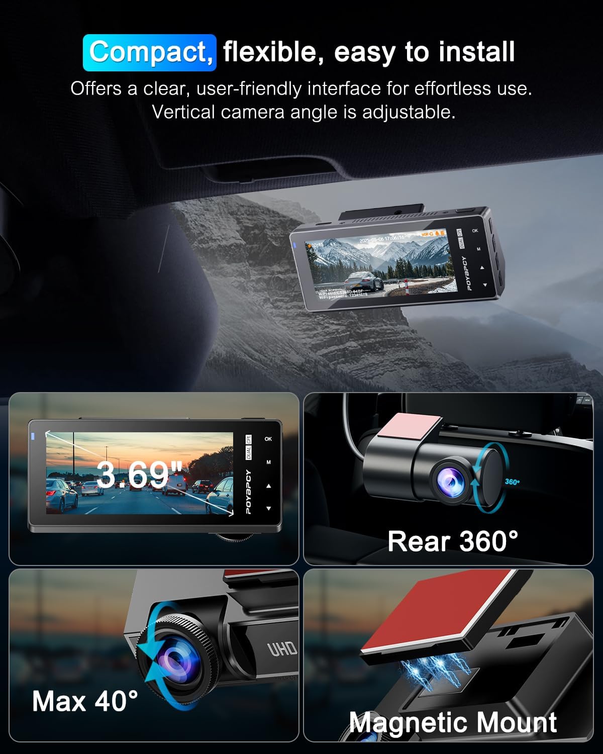 Thumbnail 6 de Dash CAM Coche 4K con CPL y 170° angular