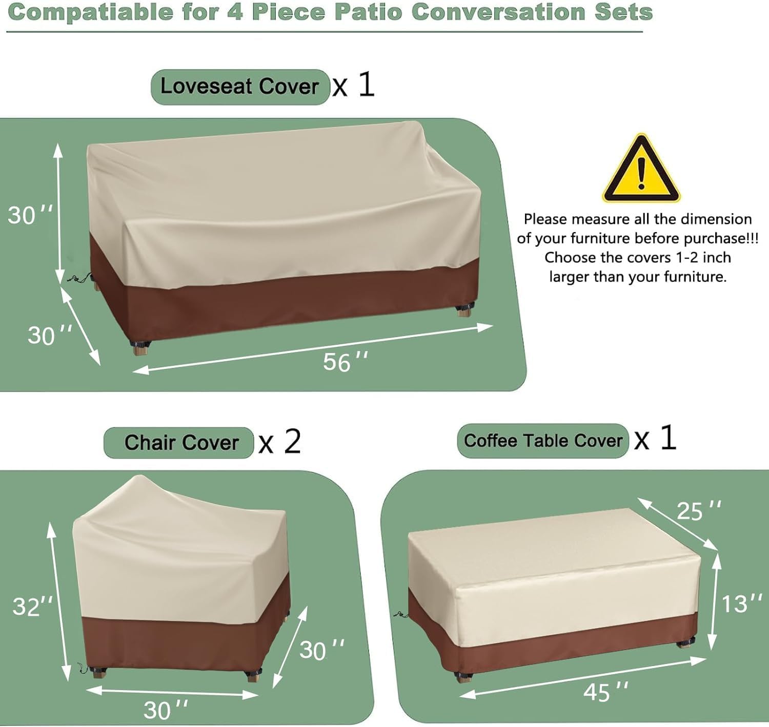 Detalle 2 de Gasadar outdoor furniture cover set, 600D Oxford fabric