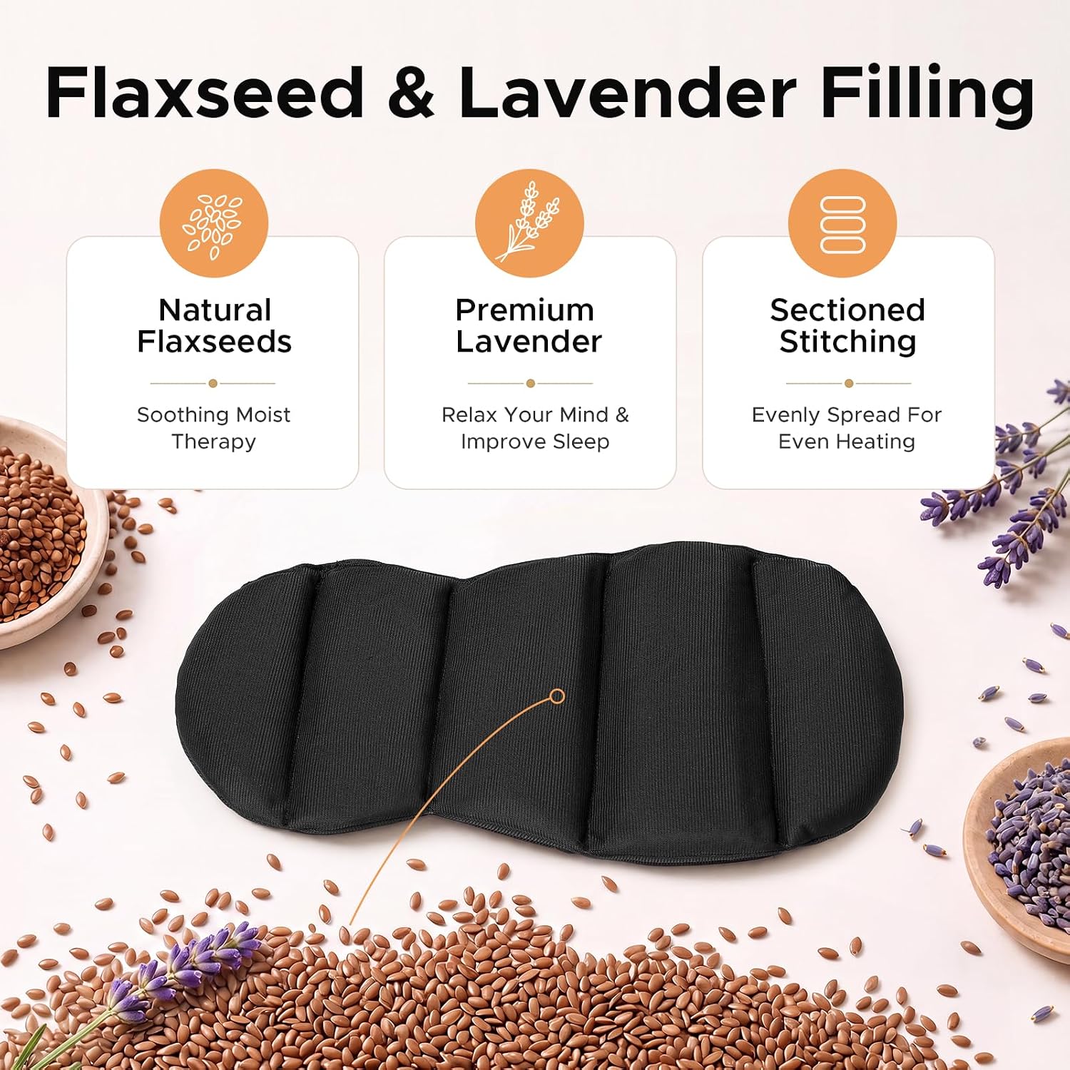 Thumbnail 4 de Cuckool Black Cat Microwave Heating Pad, 17" x 9", Flaxseed Insert