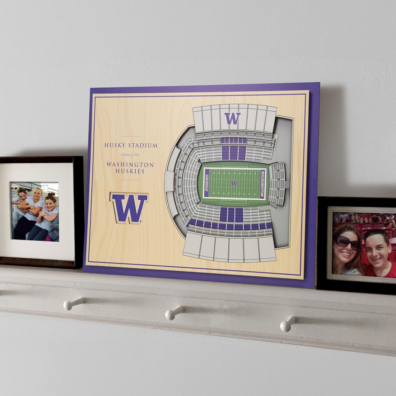 Detalle 2 de YouTheFan NCAA Washington Huskies 5-Layer StadiumView 3D Wall Art (Husky Stadium)