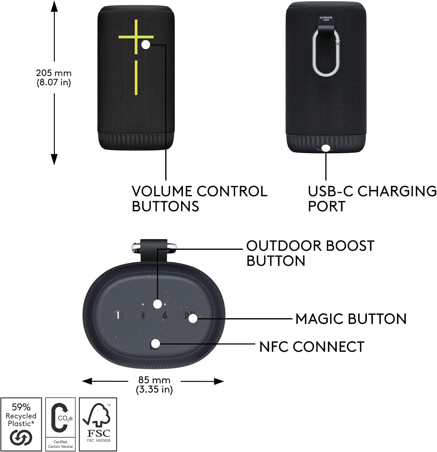Thumbnail 5 de Ultimate Ears EVERBOOM Bluetooth Speaker 20‑hour battery