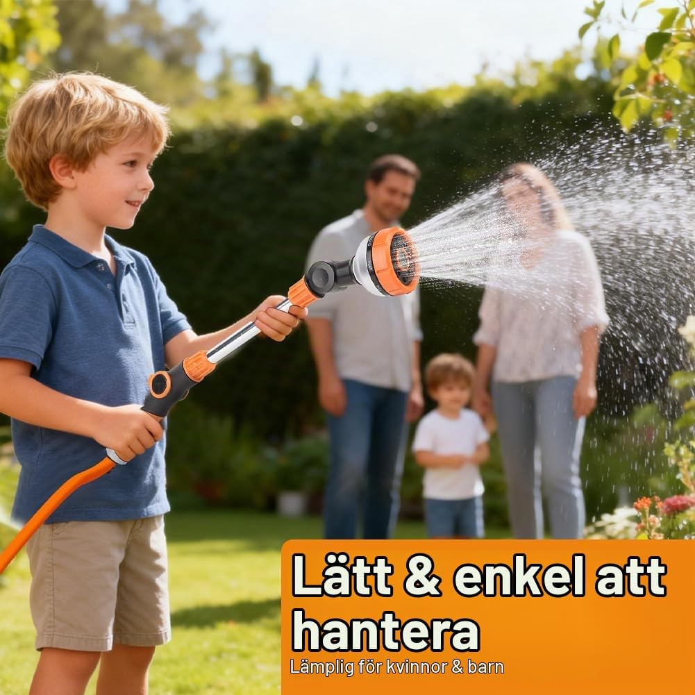 Thumbnail 6 de AOOWU bevattningslans med 8 strållägen och 180° vridbart munstycke