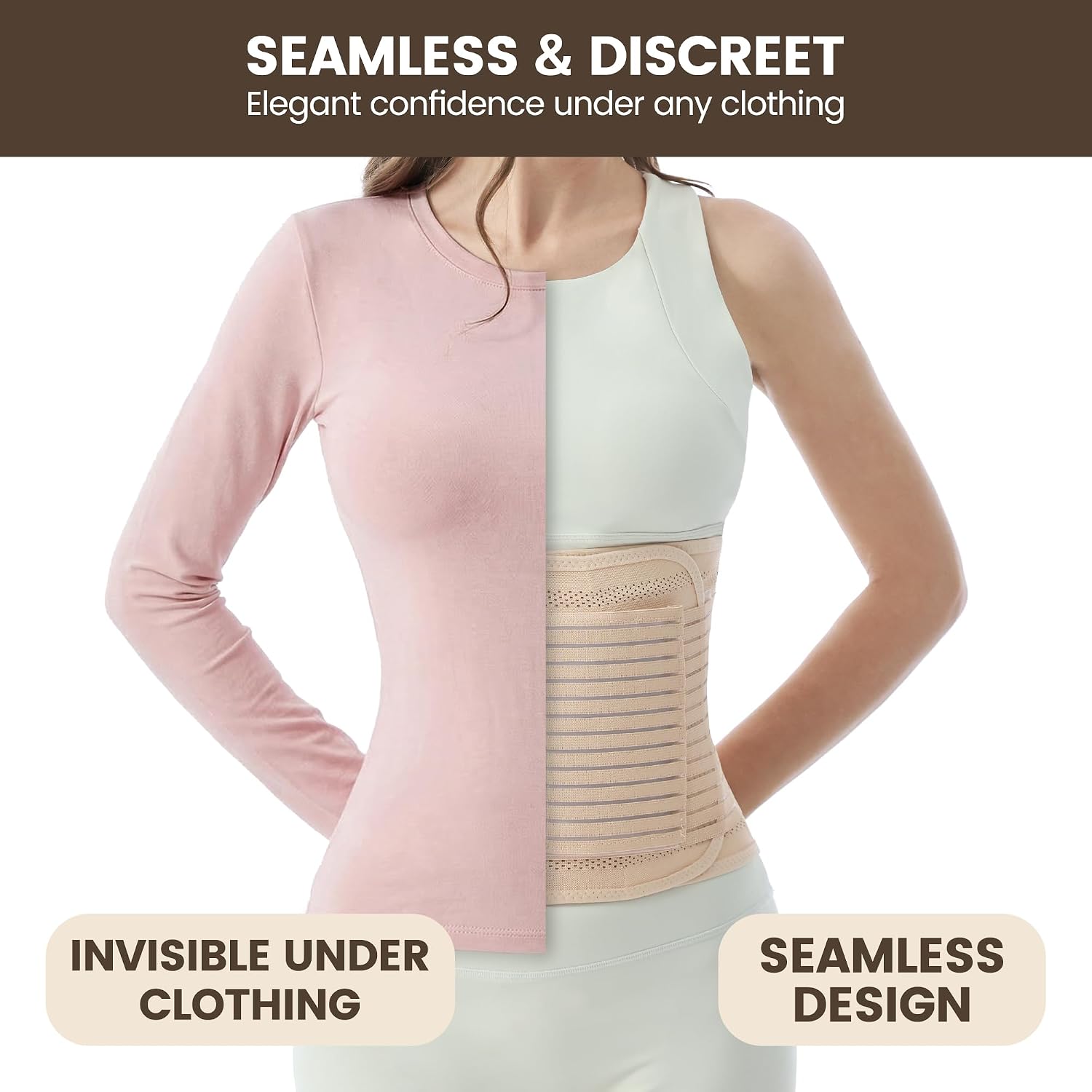 Thumbnail 4 de Trendyline Postpartum Belly Wrap for Women – C-section recovery compression belt & abdominal binder