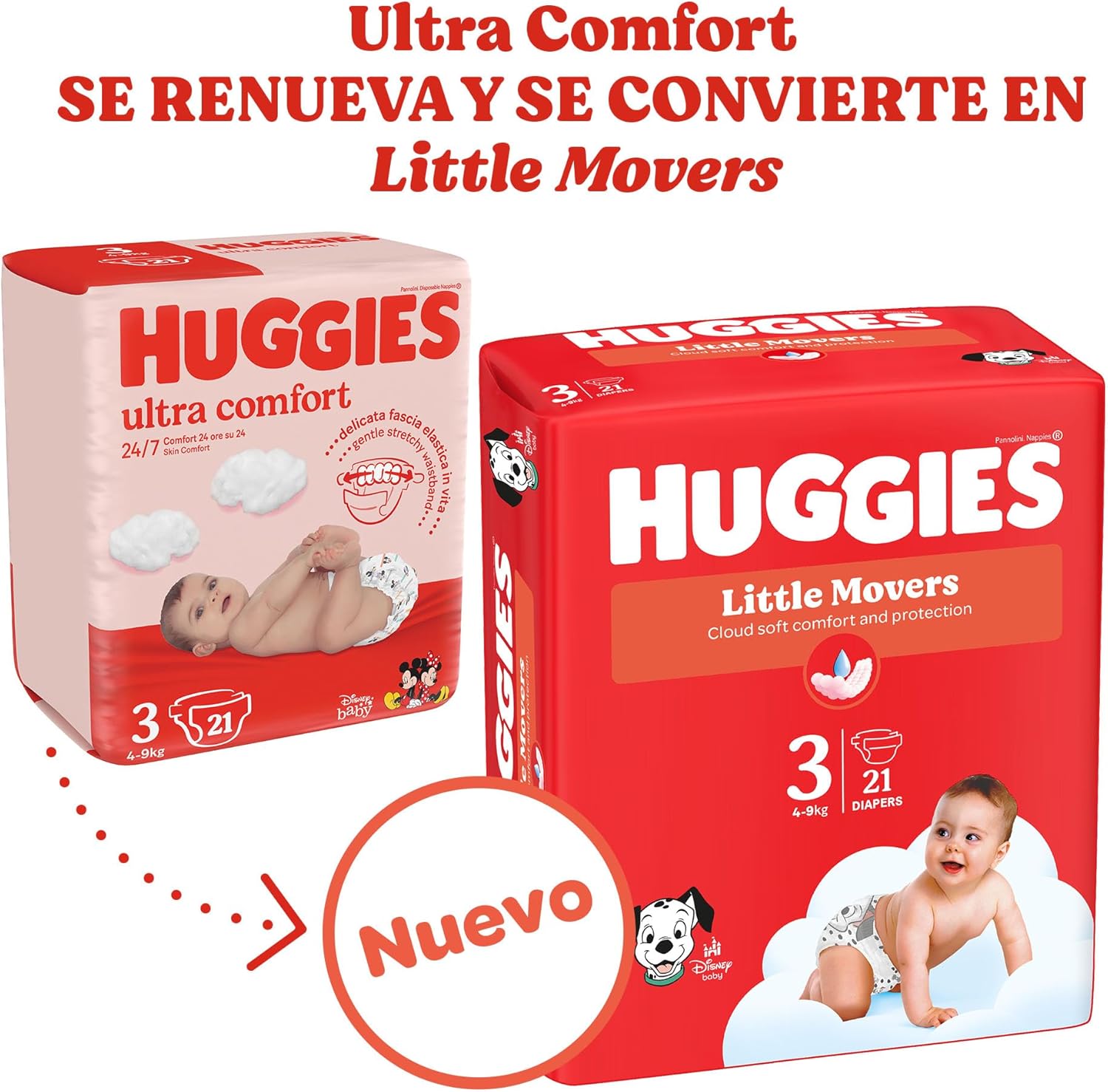 Thumbnail 1 de HUGGIES Little Movers Pañales Disney Talla 3, Comodidad 24/7🧸