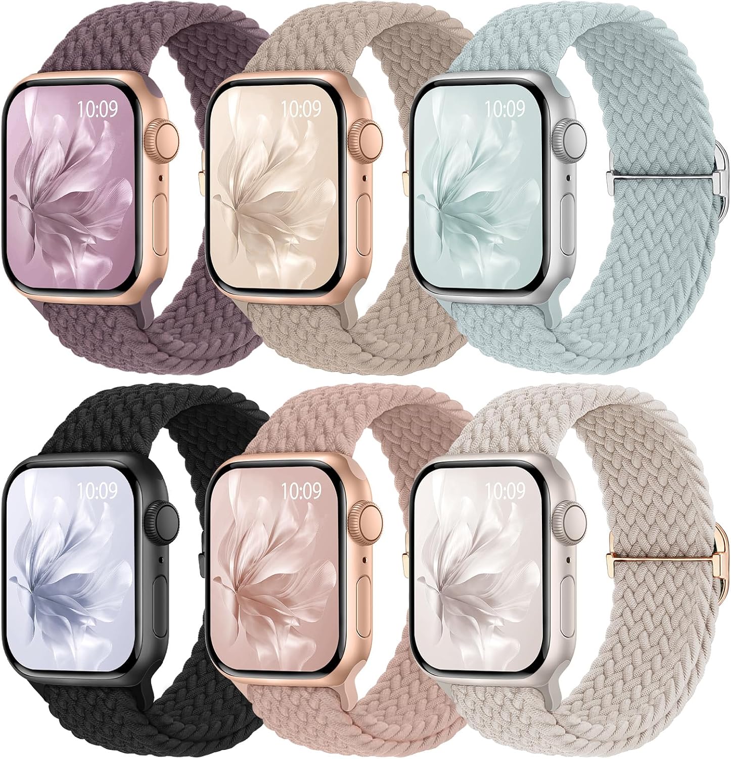 Detalle de Braided Stretchy Apple Watch Bands 6-Pack