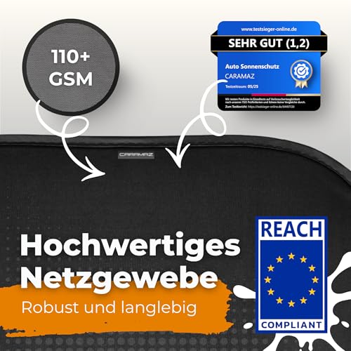 Thumbnail 6 de CARAMAZ Sonnenschutz Auto Baby mit UV Schutz, Opti-Dark GSM100+ – Verdunklung 51x31cm (2 Stück) inkl. Saugnapf