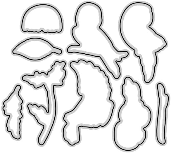 Detalle de LZBRDY Clear Stamp and Metal Cutting Dies Set, 5.5 x 5.5 Inches