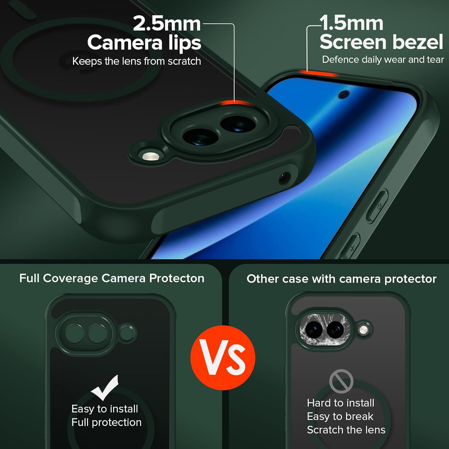 Thumbnail 4 de ivoler Magnétique Coque 3 en 1 pour Google Pixel 10a – Étui antichoc avec verre trempé et protection écran