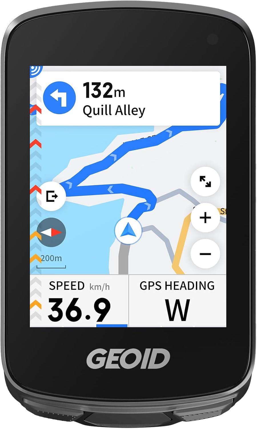 Detalle de GEOID CC700 Pro GPS-Fahrradcomputer mit 2,8-Zoll Touchscreen, Karten-Navigation und ANT+ & Bluetooth