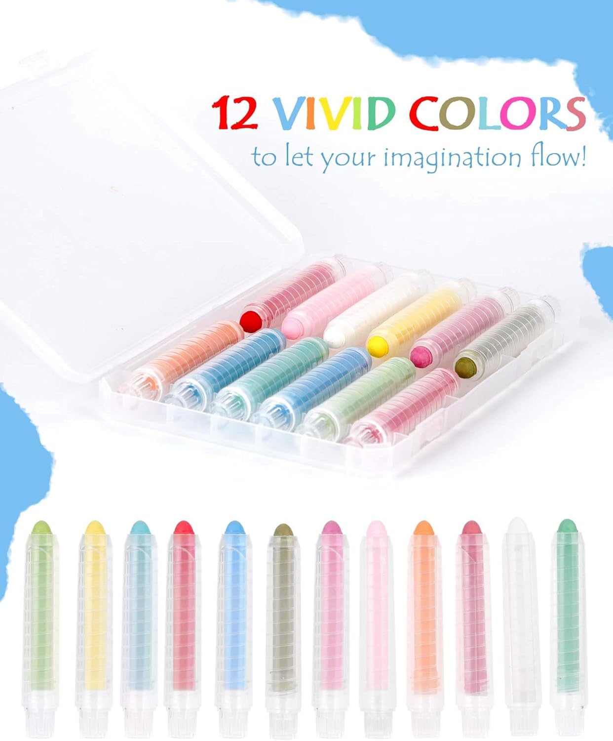 Thumbnail 2 de NewFamily Dustless Chalk 12 pcs