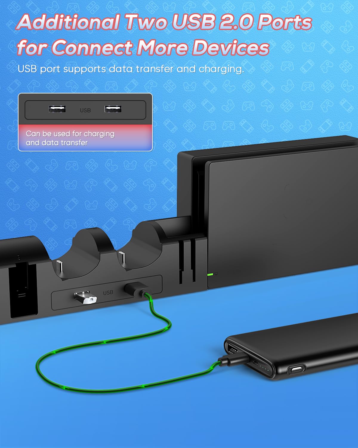 Thumbnail 6 de FASTSNAIL Ladestation für Nintendo Switch / Switch OLED mit Platz für 4 Controller und Pro Controller