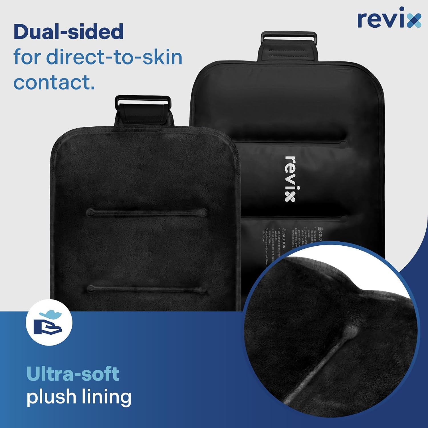 Detalle 2 de REVIX Ice Pack for Lower Back Pain Cold Compress Ice Bag for Shoulder, Reusable 16 × 9 in Gel Wrap