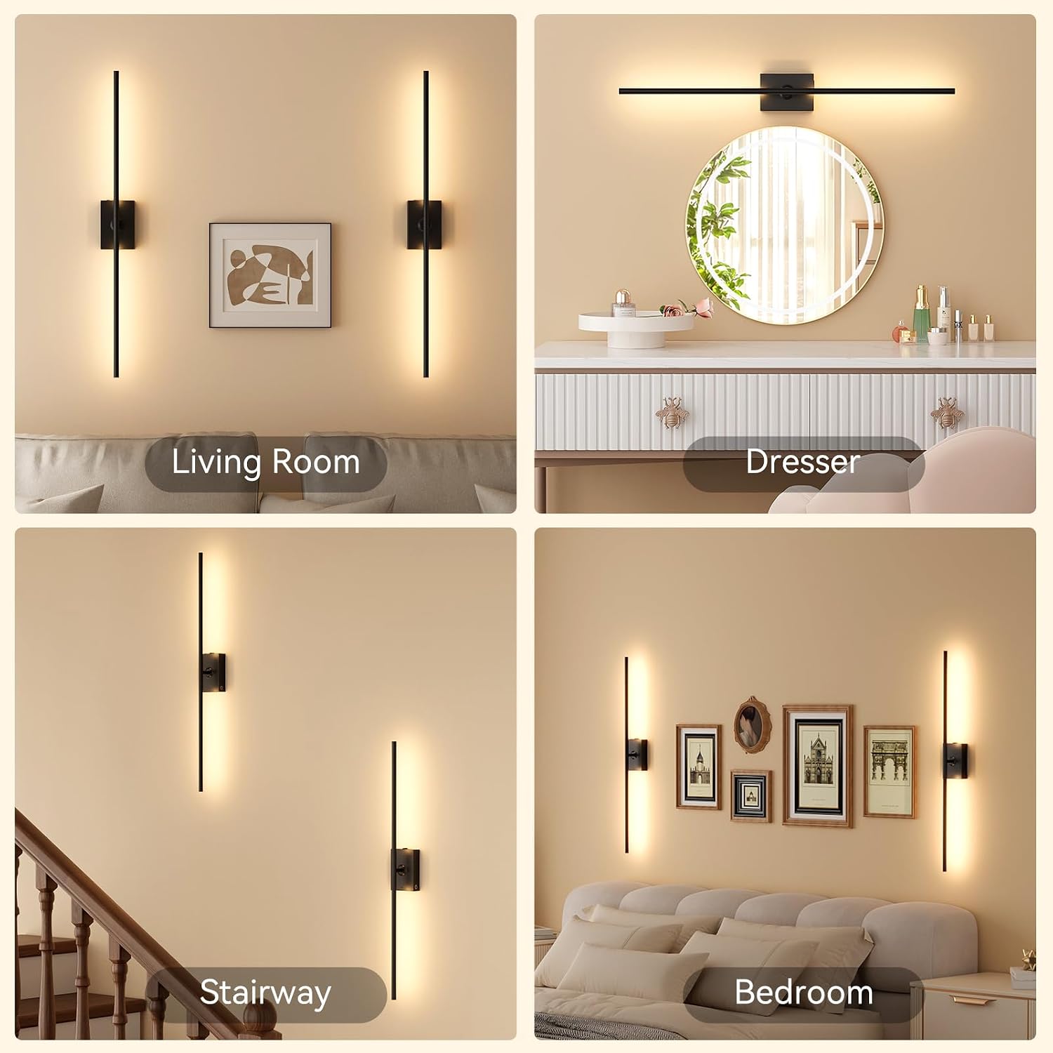 Thumbnail 6 de Ouyulong WS-04 Battery-Powered Wall Sconces, Set of 2, Remote Dimming