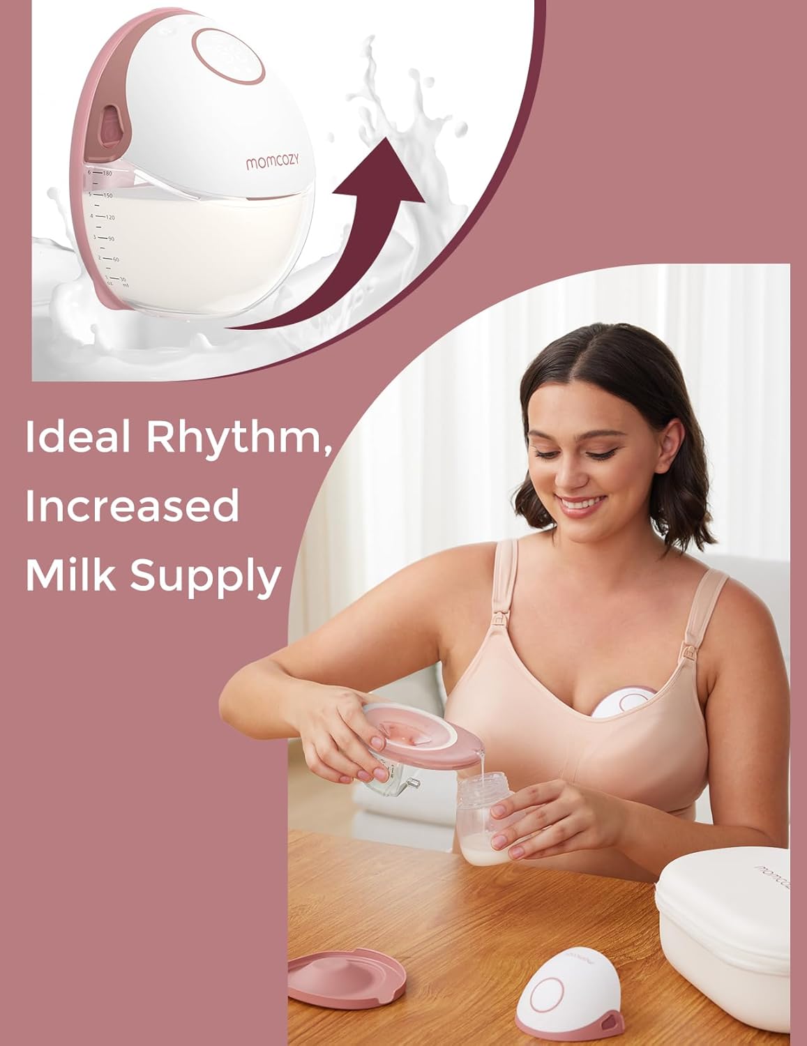 Detalle de Momcozy M6 hands‑free breast pump 24mm 2‑pack