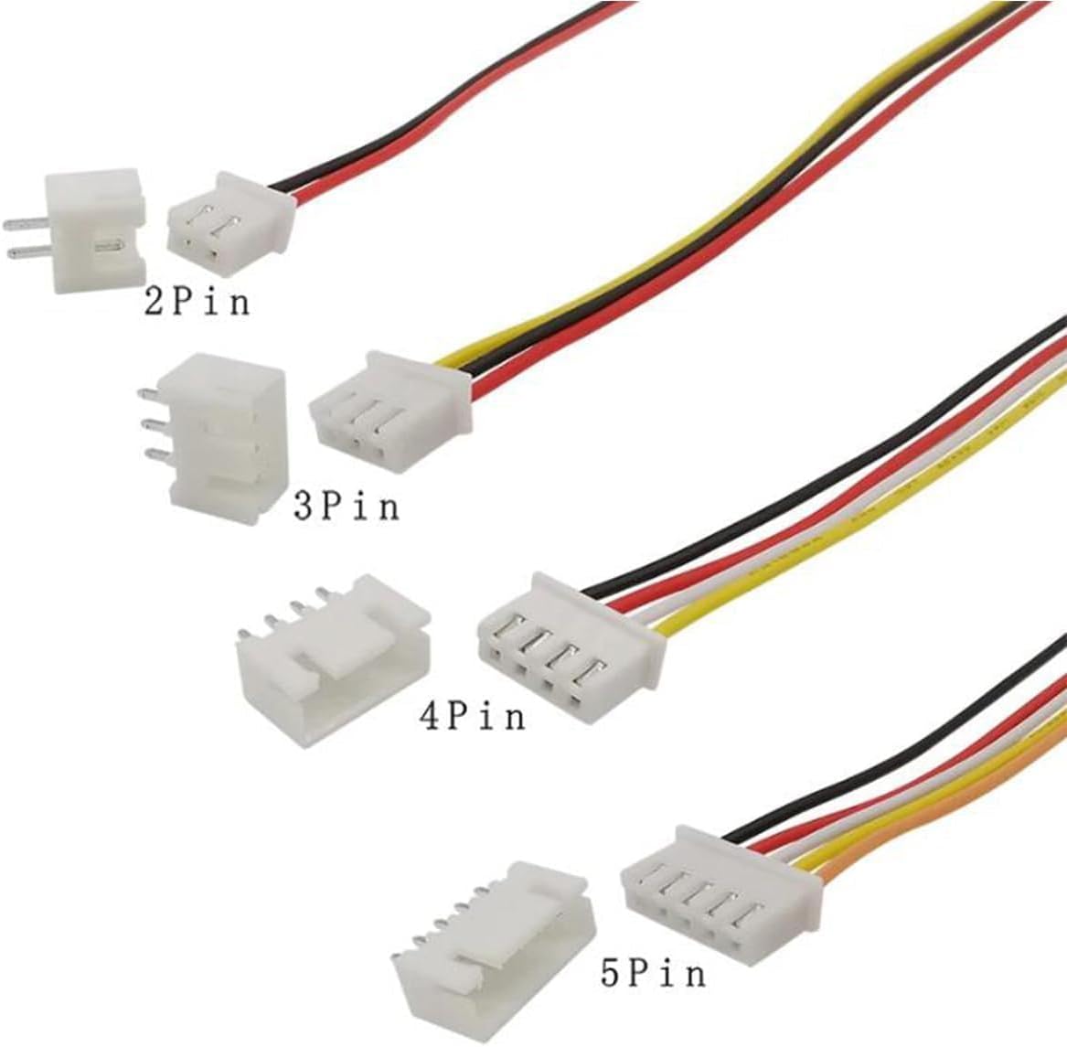 Thumbnail 2 de PENGLIN 460Pcs JST XH Connector Kit, 2.54mm – 2/3/4/5/6 Pin, Male & Female Housing
