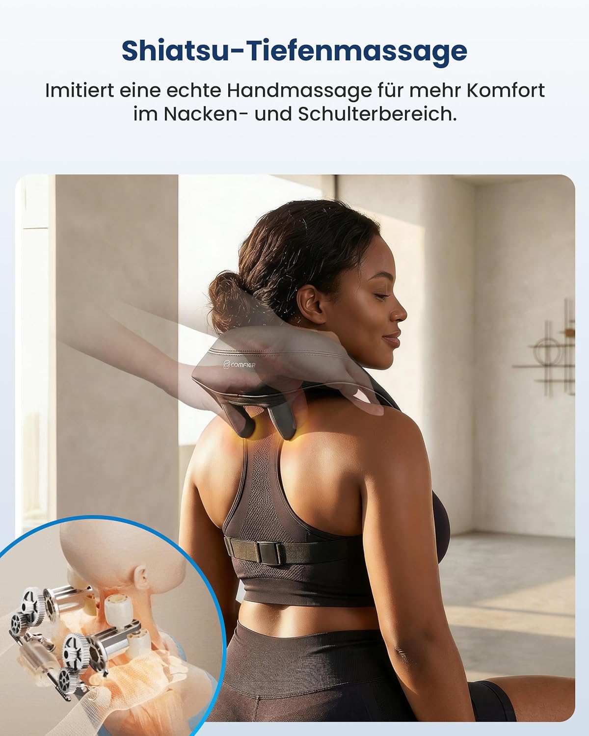 Thumbnail 1 de COMFIER Kabelloses Nackenmassagegerät 70 Min 💆