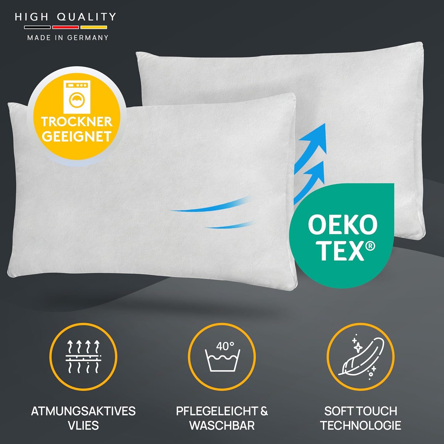 Thumbnail 1 de LILENO HOME Kissenfüllung 70x90 im 4er-Set – pralle Füllung für Sofa- und Dekokissen (Öko-Tex Klasse 1)