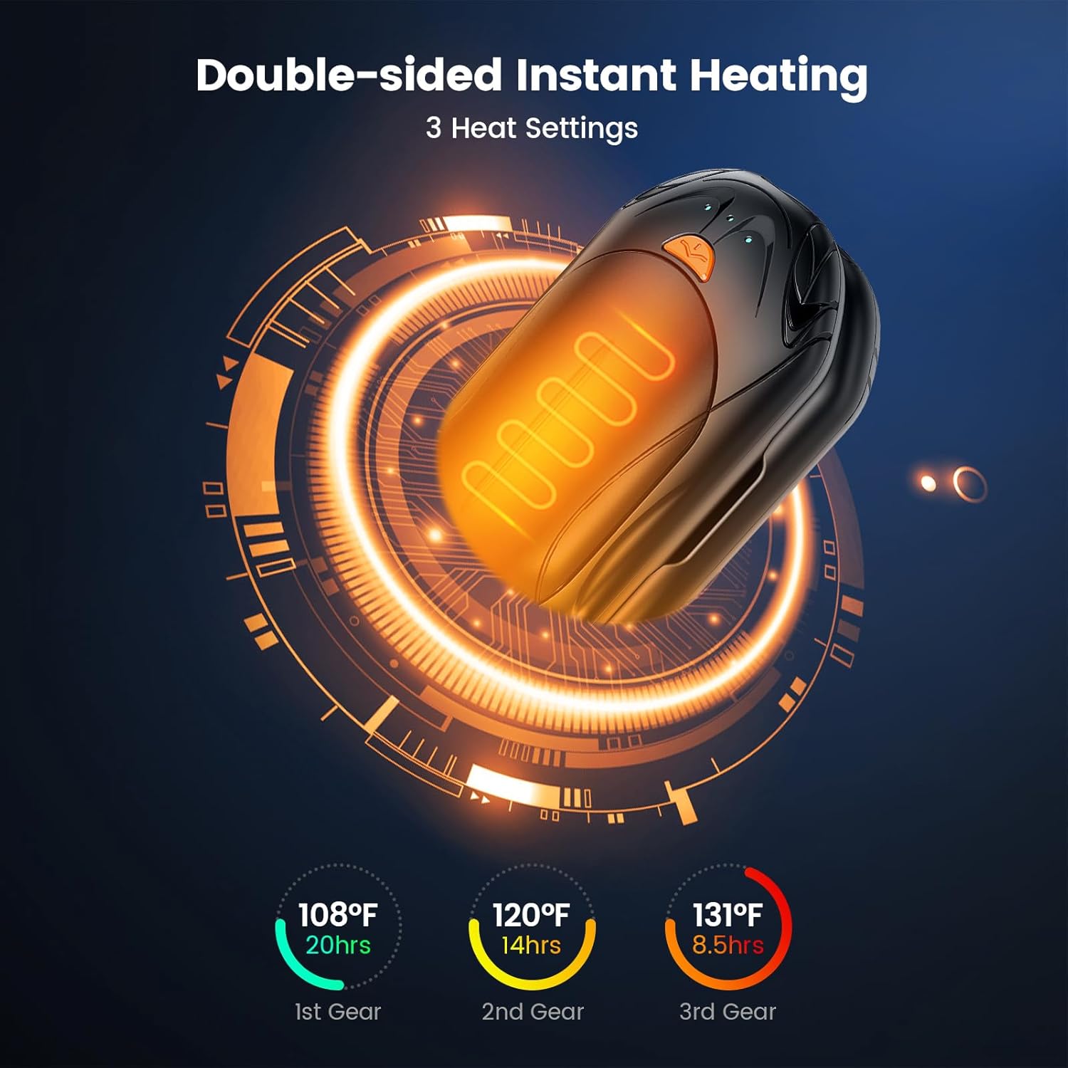 Detalle de AI Hand Warmers Rechargeable 2 Pack 6000mAh Hand Warmer