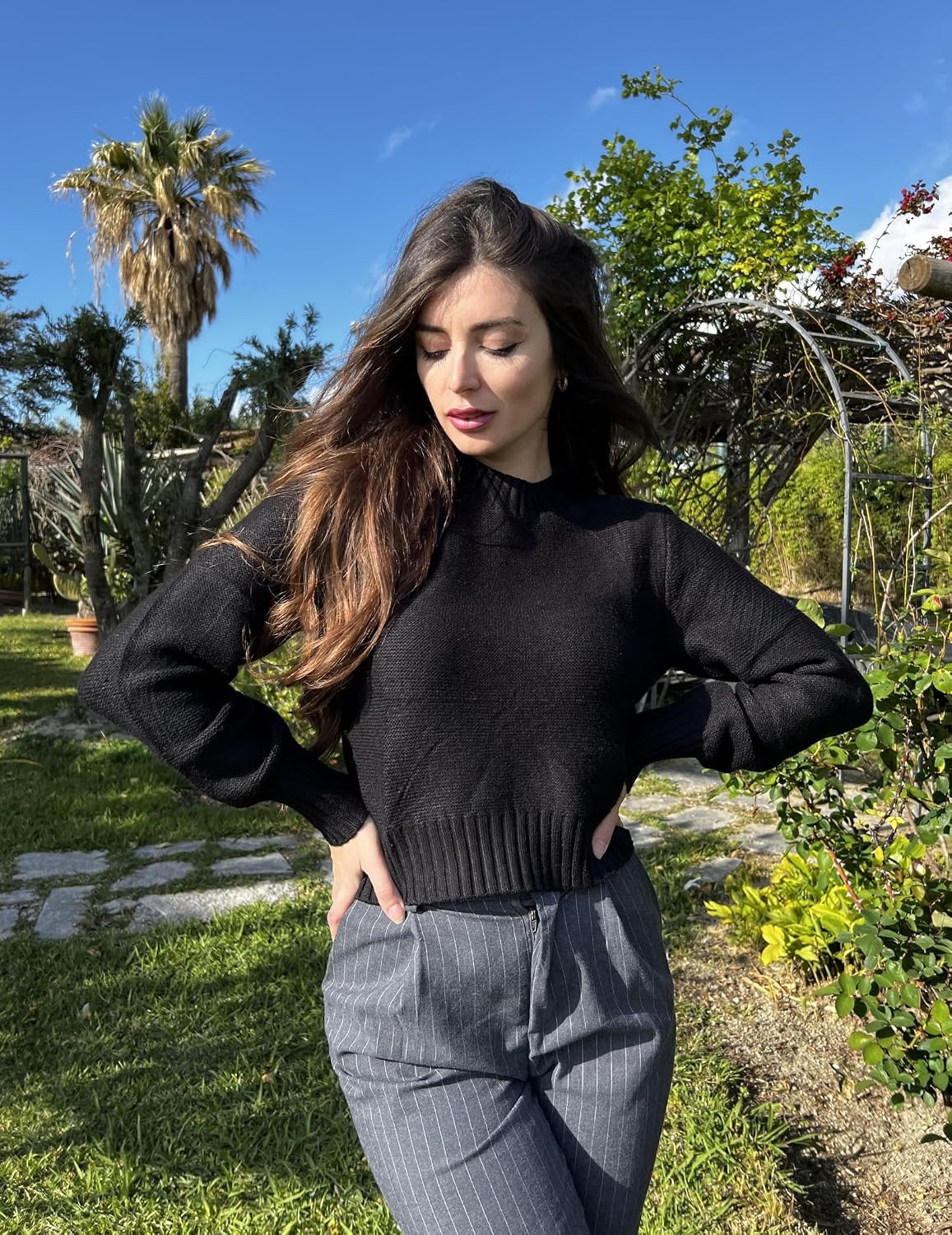 Thumbnail 4 de Zeagoo 2026 Cropped Crewneck Sweater 50.7% Viscose